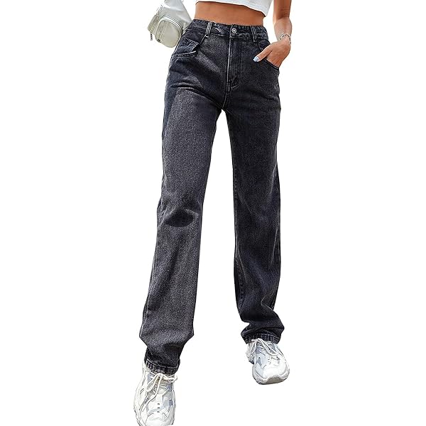 Boyfriend Jeans for Women Teen Girl High Waisted Loose Fit Baggy