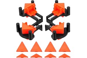 Mardatt 60/90/120 Degree Corner Clamps, Multi Angle Woodworking Right Angle Clamps Corner Clip Fixing Hand Tools Replaceable 
