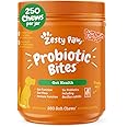 Zesty Paws Probiotics for Dogs, Digestive Enzymes Gut Flora, Digestive Health, Diarrhea & Bowel Support, DE111, Dog Probiotic Soft Chew for Pet Immune System, Pumpkin, 250 Ct