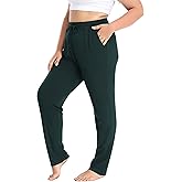 Cheapestbuy Women's Plus Size Comfy Lounge Pants Active Yoga Sweatpants Casual Stretchy Jogger Pants with Pockets Drawstring