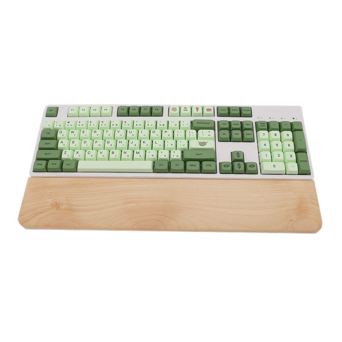 HomeDo Wooden Wrist Rest for Mechanical Keyboards, Support pad for Palm, Ergonomic Rest for Typing and Gaming (Beech, 44x8cm)