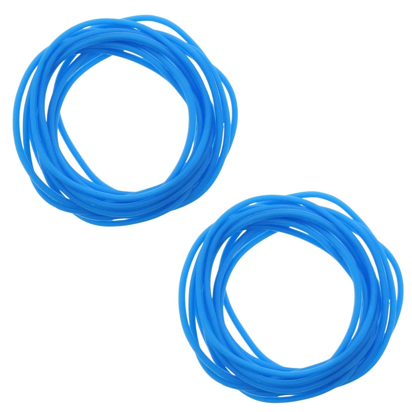 Topkids Accessories 24pc Gummy Bracelets Rubber Bangles Kids Party Bag Favour Fillers Jelly Jewellery Wrist Bands 80s Neon 90s Fancy Dress Fashion Wristbands (Turquoise)