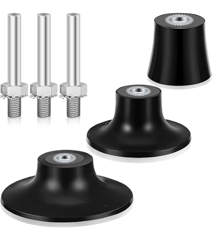 thumbnail image 2 of Two 3-Inch Roll Lock Holder / Mandrel Disc Pads - Heavy Duty, Made In USA (1/4" Shank) 2 of 4