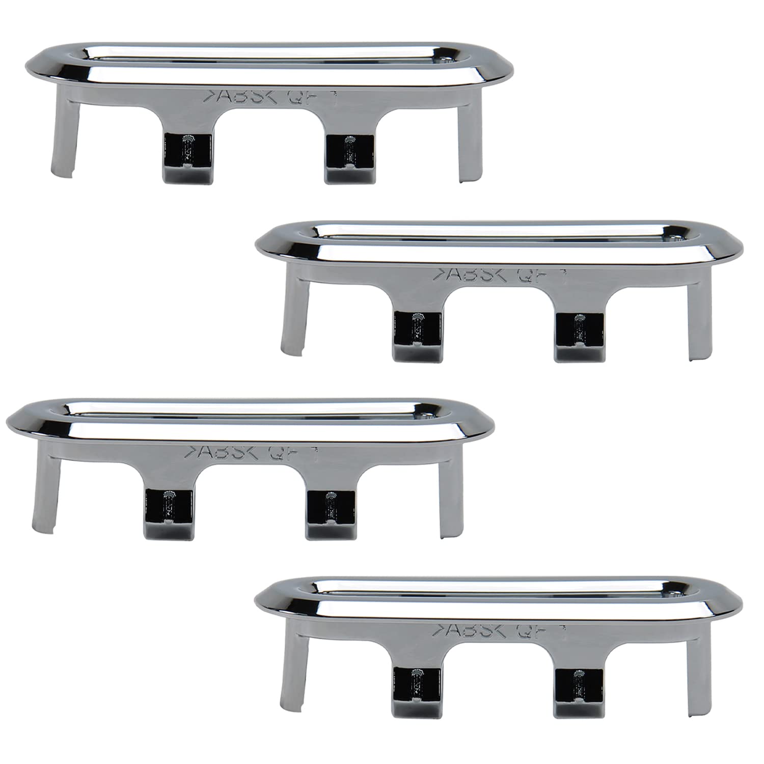 MroMax 4ps Sink Overflow Ring, Rectangle Cap, Cover Insert Spares, Basin Tidy Drain Cap