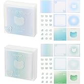 PATIKIL 224 Sheets Colorful Square Sticky Notes, 2.7x2.7 Self-Sticky Note Pads Adhesive Memo Pads Bulk for Home Office Desk Supplies Notebook Journal, Blue/Green