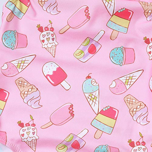 QPANCY Swimsuits for Little Girls 6t One Piece Ice Cream Bathing Suits Kid Beach Outfit - Thumbnail 3