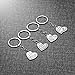 Teacher Appreciation Gifts for Women, 4PCS Heart Pendant Keychain Jewelry Set, Thank You Gift Graduation Gift for Teachers