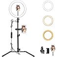 Godox LR120 12" LED Ring Light with Desktop Stand & Cell Phone Holder, USB Powered Conference Light CRI>90 Color Temperature 3000K to 6000K for TikTok/Live Stream/Makeup/Zoom Call & YouTube (Black)