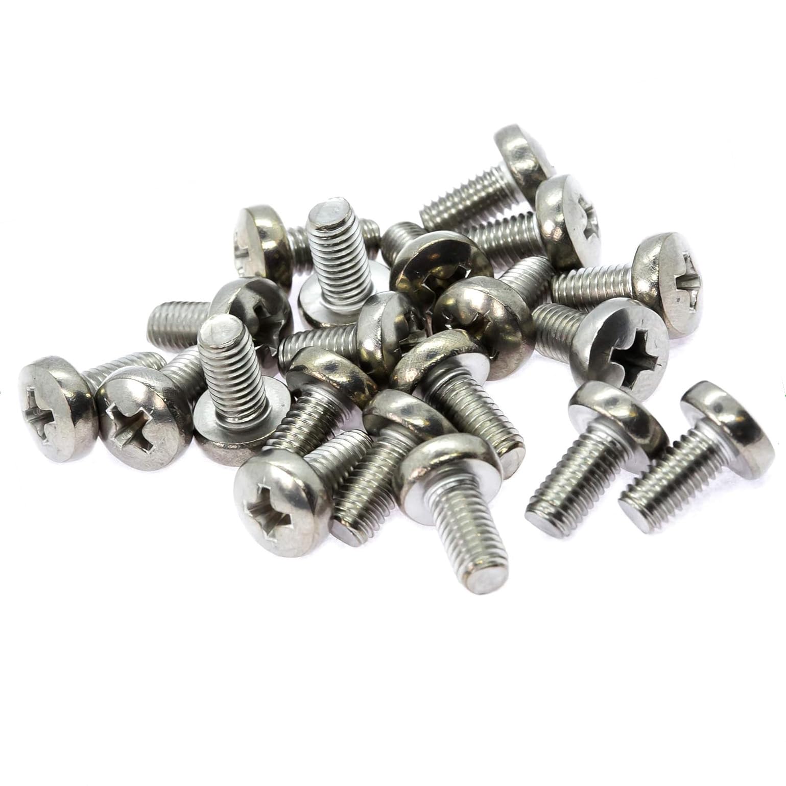 M5 (5mm x 10mm) Phillips Pan Head Machine Screws - Stainless Steel A2 (Pack of 20) DIN 7985 F11BC