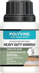 Polyvine Heavy Duty Interior Varnish Satin or Dead Flat 100ml view 1