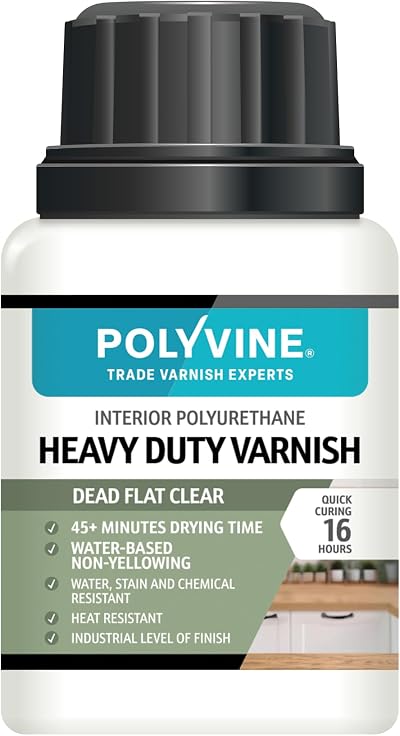 Polyvine Heavy Duty Interior Varnish Satin or Dead Flat 100ml