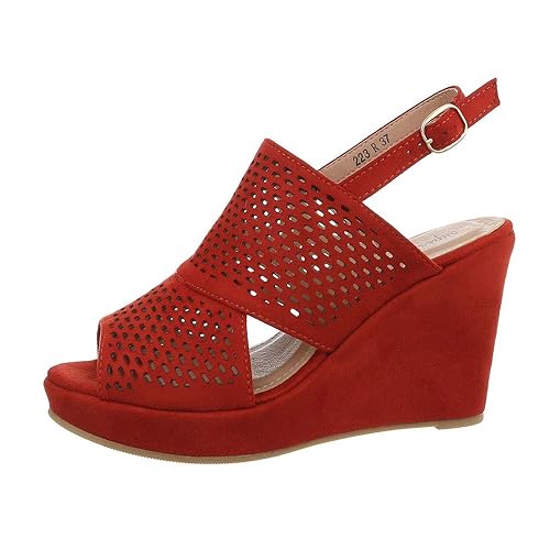 Ital-Design Damenschuhe Sandalen & Sandaletten Keilsandaletten