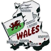 Wales Country Outline Refrigerator Magnet | Approximate Size: 2 inch x 3 inch