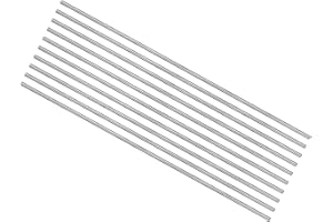 uxcell 10pcs Round Steel Metal Rods, 1.9mm x 200mm High Speed Steel (HSS) Lathe Bar Stock Tool, for Shaft Gear Drill Lathes B