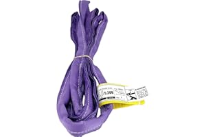 CHENANGO SUPPLY USA Made VR1 X 4' Purple Slings 4'-12' Lengths in Listing, Double PLY Cover Endless Round Poly Lifting Slings, 2,600 lbs Vertical, 2,080 lbs Choker, 5,200 lbs Basket (USA Polyester