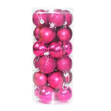 Bluelans Lot De 24 Boules De Noël Bleu Décorations De Noël