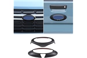 AUNGINSY Tailgate Emblem Cover Trim, Rear Trunk Logo Back Badge Decoration Cover Trim Fit Ford Maverick 2022+ Emblem Badge Logo Cover Trim Circle Ring Center Decor Logo Car Front and Rear Logo Circles Cover