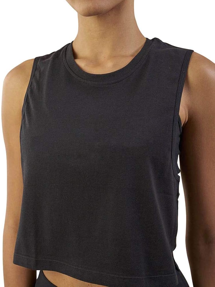 Mippo Women's Crop Top Workout Shirts Loose Flowy Muscle Tank Athletic Crop Tank Top at  Women’s Clothing store