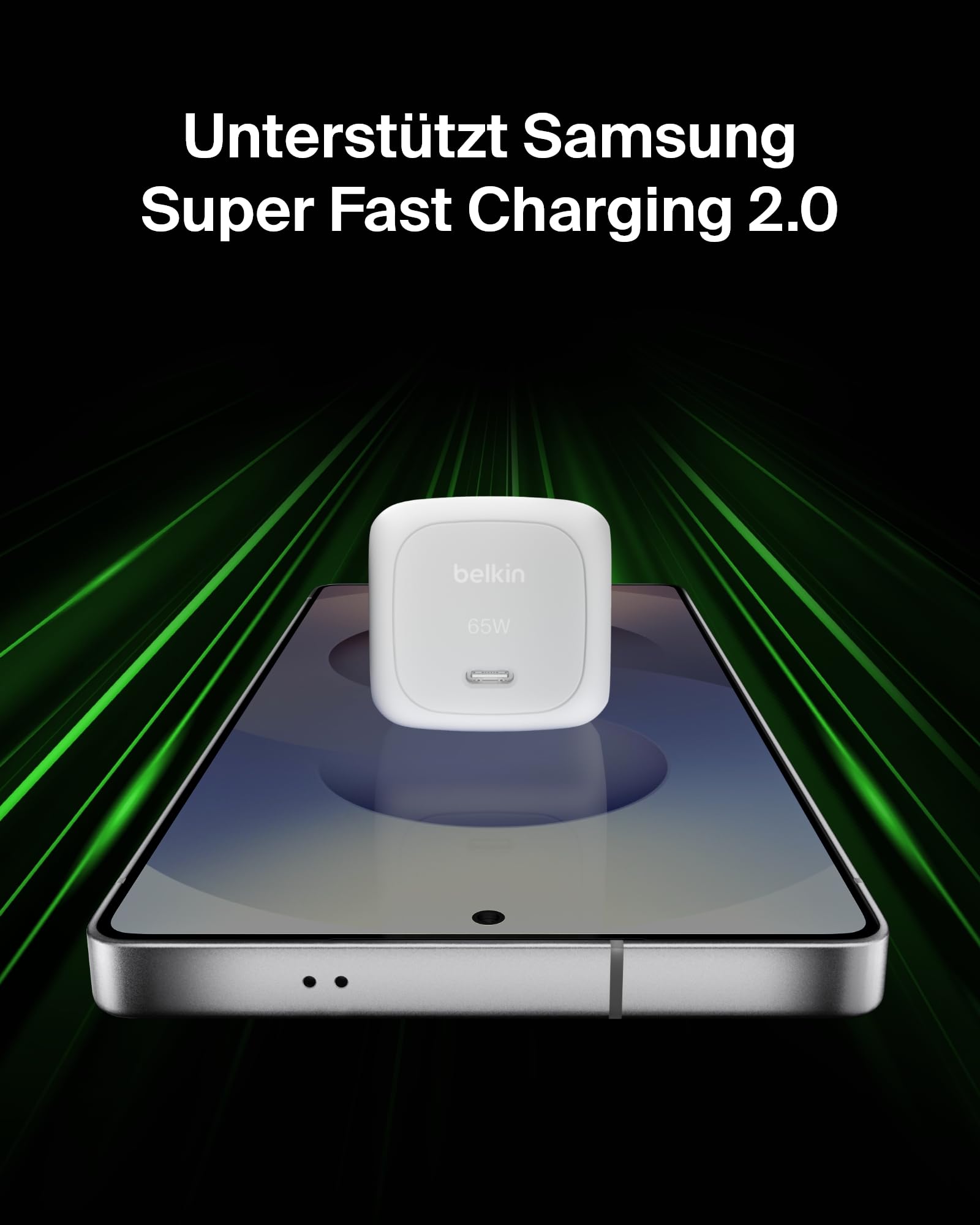 Belkin USB-C Ladegerät, 65 W, Schnellladegerät, USB C Handyladegerät – Kompatibel mit Apple iPhone 17/16/15/14/13, Galaxy S25, Google Pixel 9, MacBook, iPad, AirPods, Chromebook usw. – Weiß 4