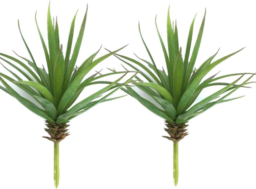 EBUYOM 2 PCS Artificial Succulents  Agave  Sisalana Plants Unpotted Fake Succulent Bouquet Arrangements Faux Plants DIY for Garden Decor Home Decoration Greenery Set ( Agave  sisalana)
