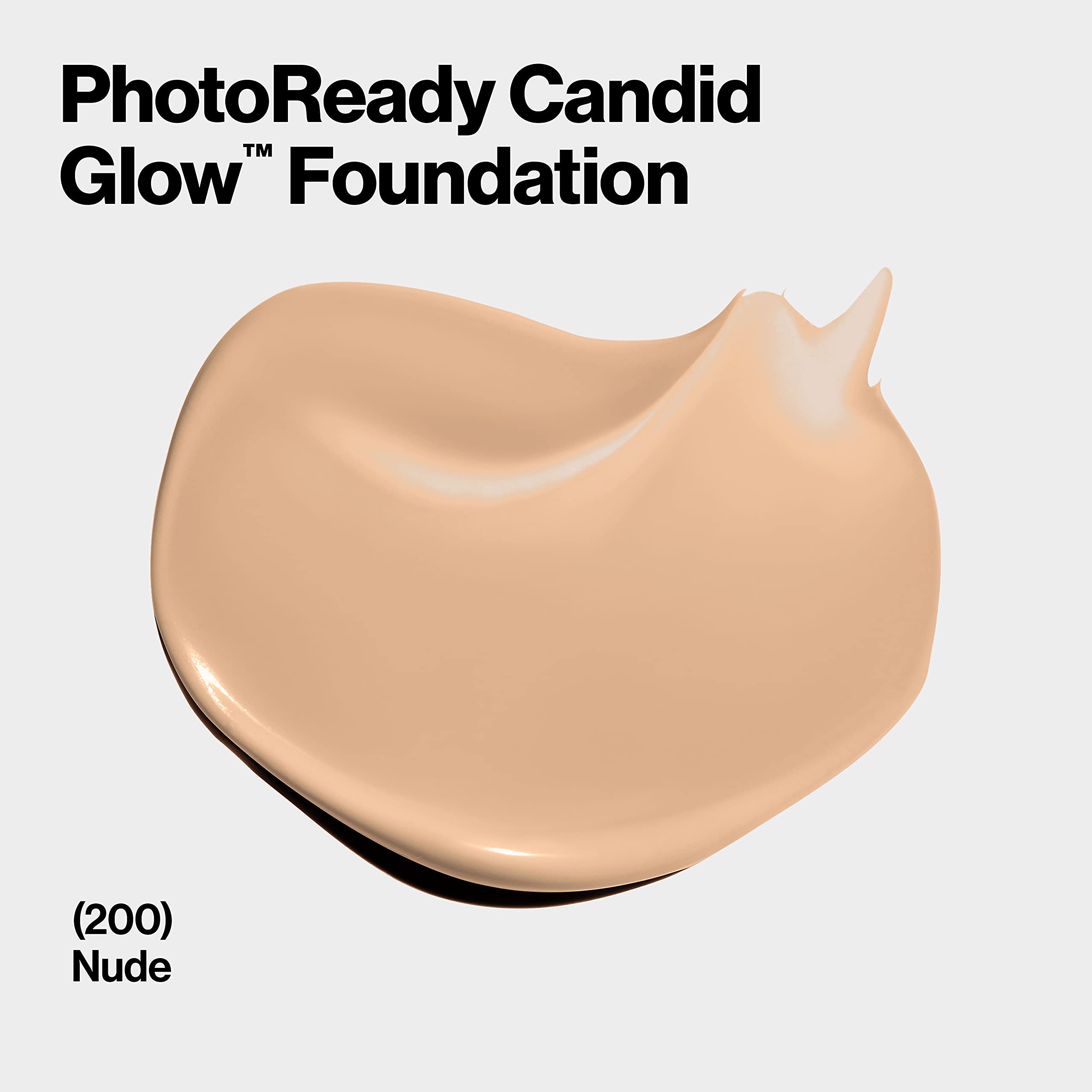 Revlon PhotoReady Candid Glow Moisture Glow Anti-Pollution Foundation, Longwear Sheer-Medium Coverage with Glow Finish, 200 Buff, 22 ml