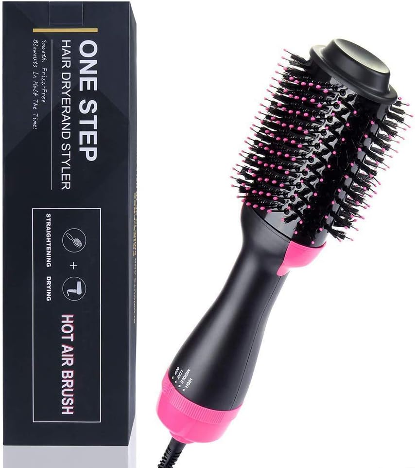 Sunkira Hair Dryer Brush, One Step Hair Dryer and Volumizer- 2 in 1 Volumizing Straightener Styler Negative Lon Hot Air Blow