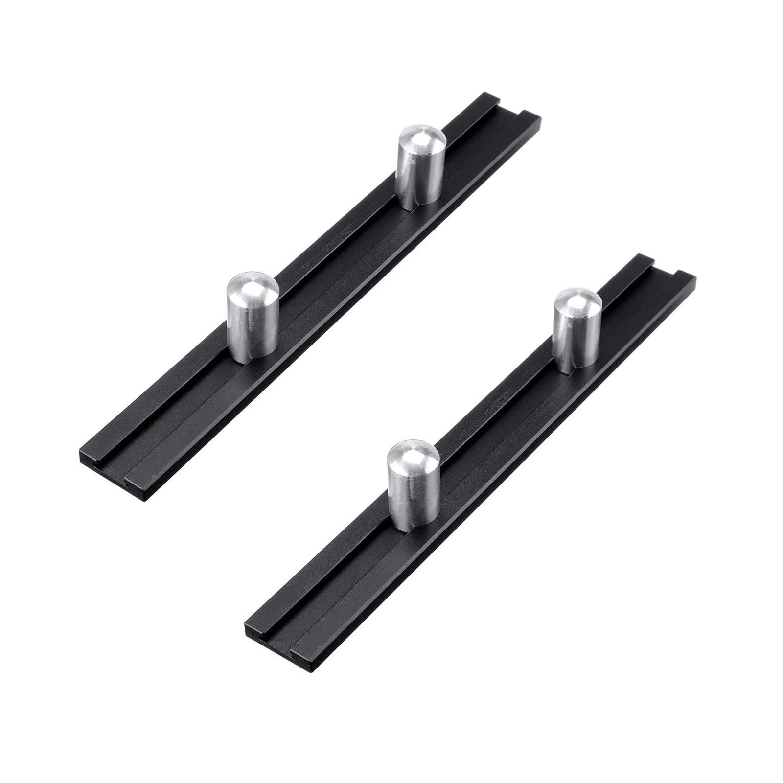 Woodworking Table Workbench Auxiliary Tool, 2PCS DIY Positioning Bench Planing Stop Baffle 19/20mm Hole Planing Stop Bench Dogs Clamp Aluminum Alloy Baffle Plate Workbench Table Accessories (19mm)