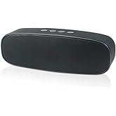 Totola Wireless Bluetooth Speaker with AUX/USB/TF Card Slot,Outdoor Portable Stereo Speaker with HD Audio,Enhanced Bass, Dual-Driver,Handsfree Calling, FM Radio Speaker for Travel,Party (Black-1)