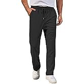 COOFANDY Men's Casual Pants Waffle Knit Yoga Pants Lightweight Sweatpants Open Bottom Lounge Trousers