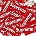 200pcs Red Supreme Stickers Waterproof Oil Proof Skateboard Stickers for Phone, Bikes, Car, Laptop or Luggage 3.6x1.2inch