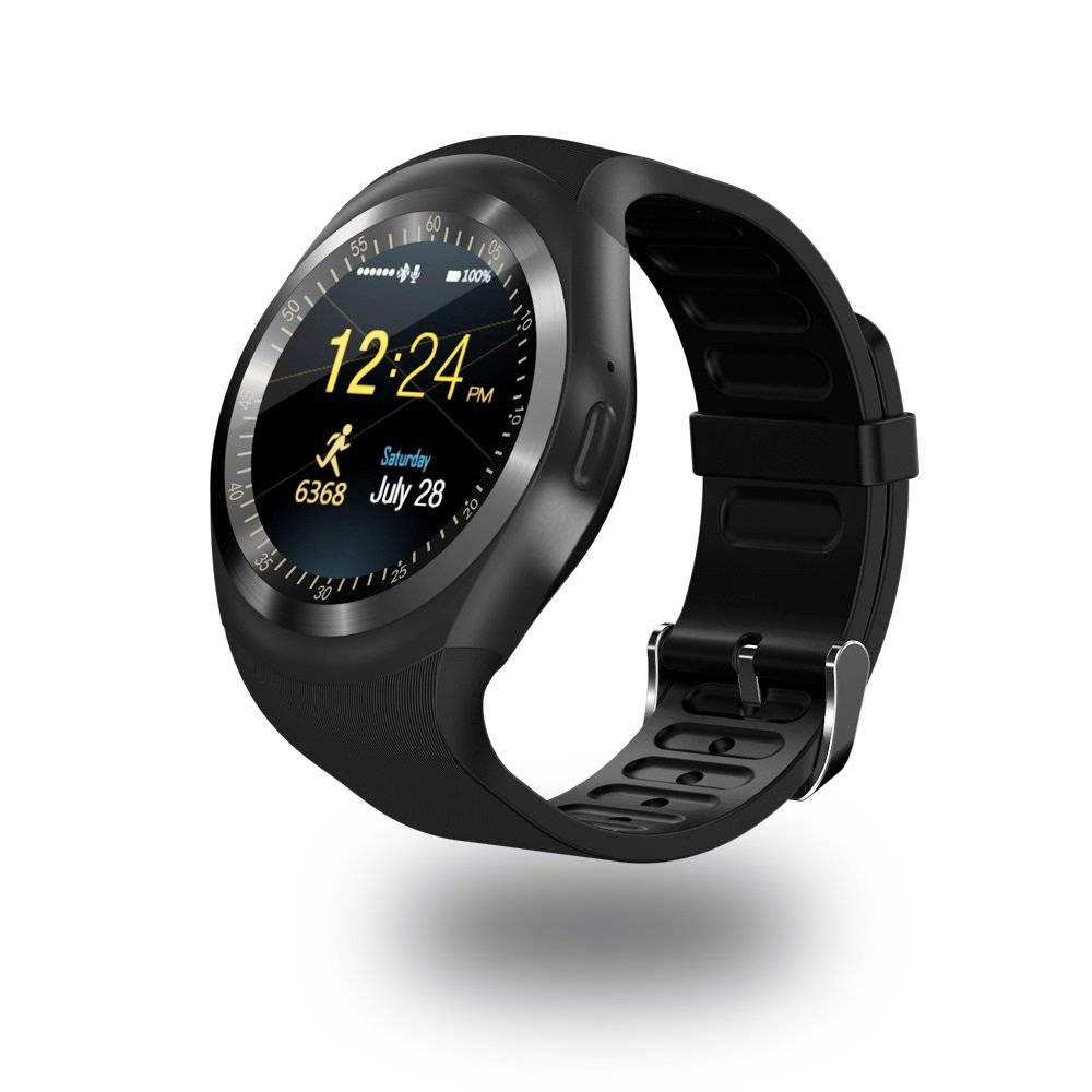 Efanr Y1 redondo Bluetooth reloj inteligente, pantalla táctil ...