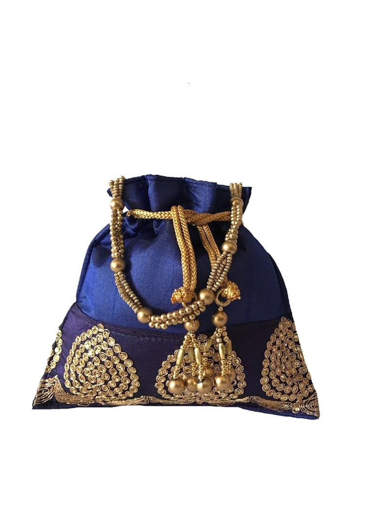 generic women's fancy designer potli blue wi-59-po-blue