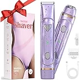 Dermave Bikini Shaver - Electric Bikini Trimmer for Women, Waterproof Dual Head Shaver Women (Purple)