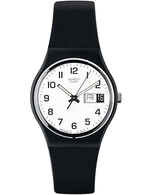 Swatch Twice Again Black Unisex Watch - Material: Bio-sourced