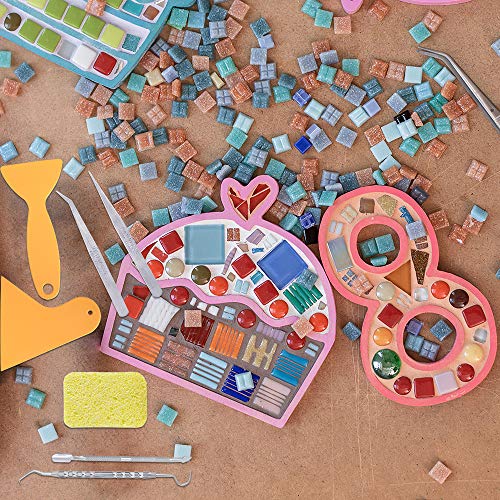 image for PP OPOUNT 18 Pieces Mosaic Tiles Tools Kit Including 2 Pieces Scrapers