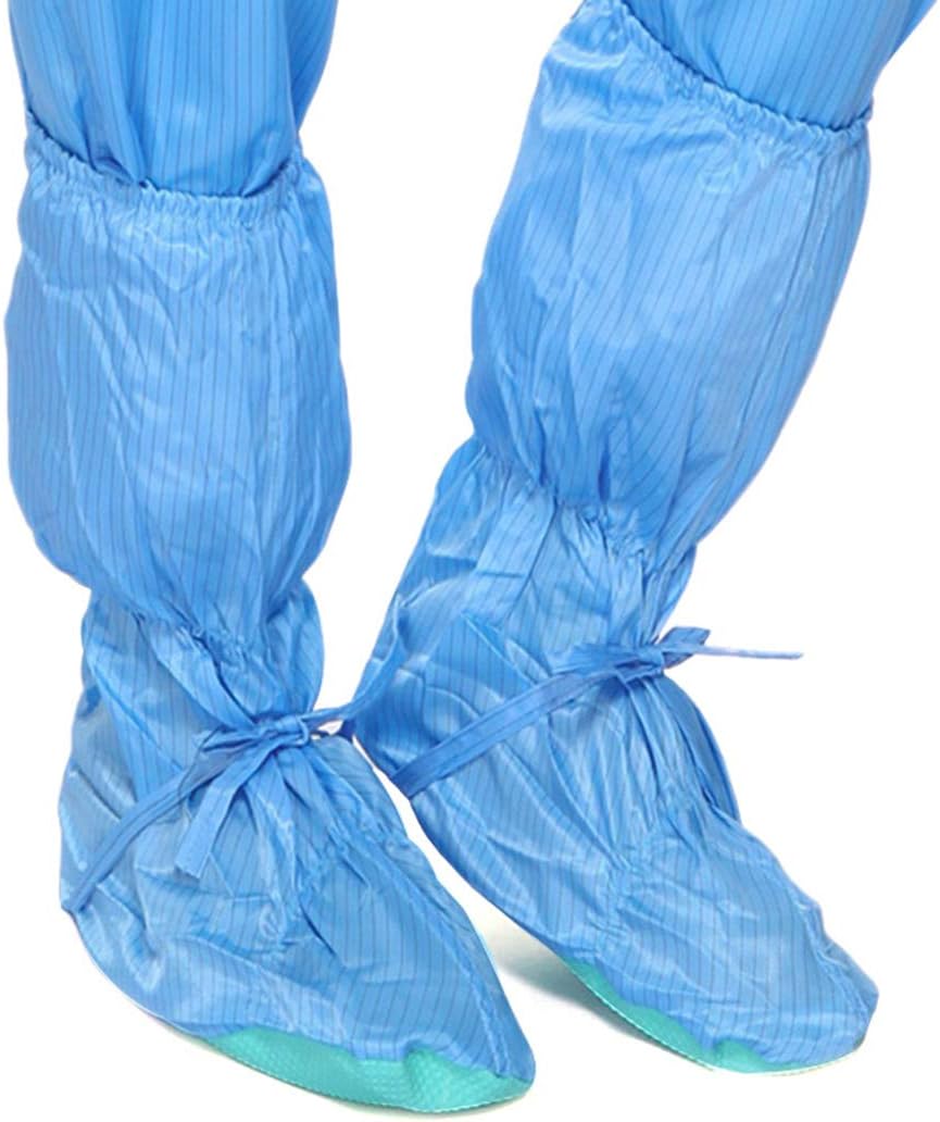 Enerhu Disposable Long Boot Shoe Covers Shoe Covers Knee High Isolation Shoes Long Boot Covers Breathable Blue One Size