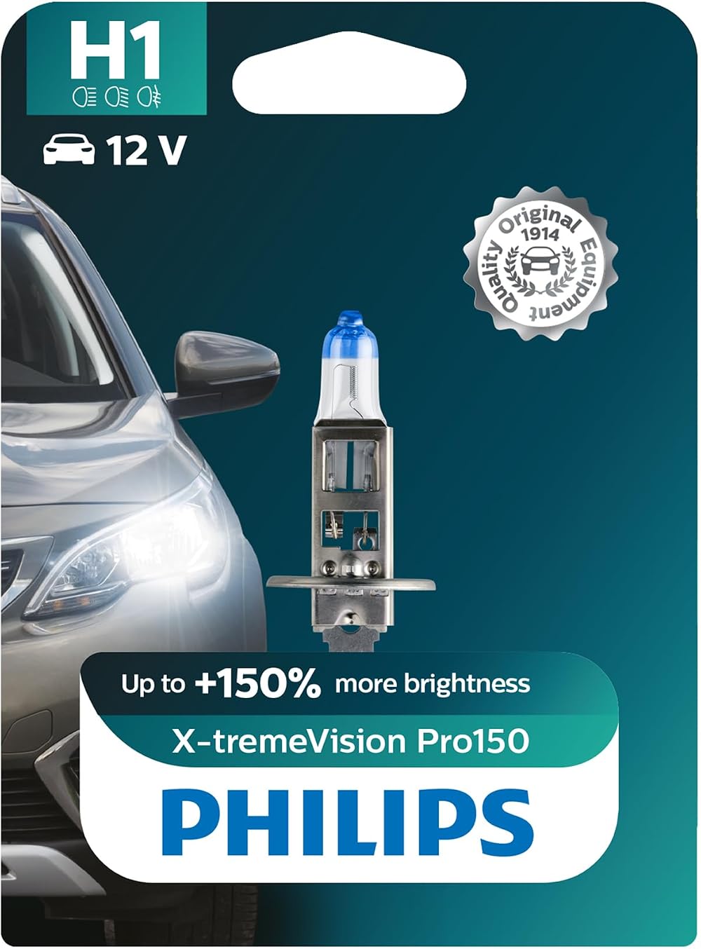 Philips X-tremeVision Pro150 H1 Car Headlight Bulb 150% Brighter