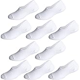 CHUNG Kids No Show Socks Cotton Liner Low Cut Sock for Boys Girls Toddler Thin 10 Pack Solid Color White Summer