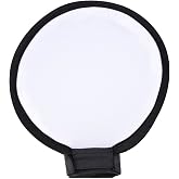 Serounder Foldable Flash Diffuser, Mini Portable Round Beauty Dish Flash Diffuser Softbox (30cm)