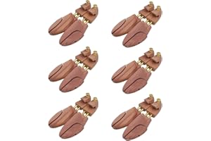 Kilocircle Men's Red Cedar Wood Shoe Tree with Twin Tubes 6PKS