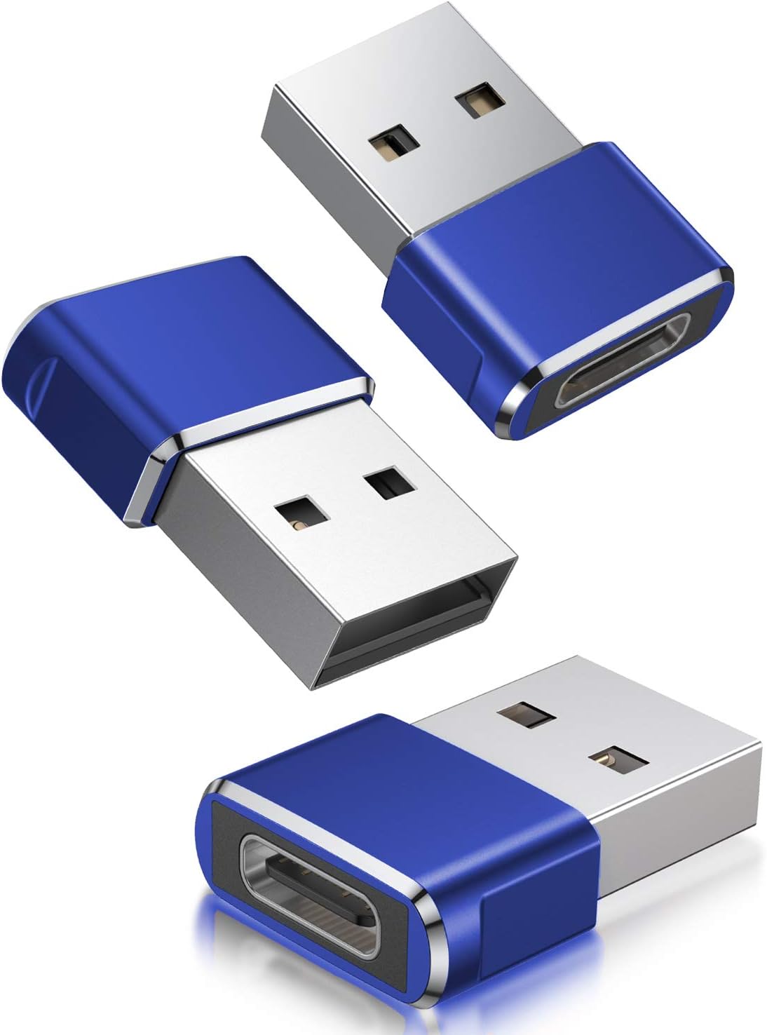 BASESAILOR for Samsung S25 USB to USB C Adapter 3Pack,Type C Female to USBA Male Cable Converter for Apple Watch iWatch Series 7 8,iPhone 17 16,iPad Air 4 5 Mini 7 6,Samsung Galaxy S24 S23 S22 S20
