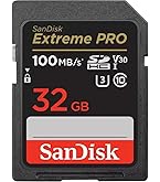 SanDisk 32GB Extreme PRO SDHC UHS-I Memory Card - C10, U3, V30, 4K