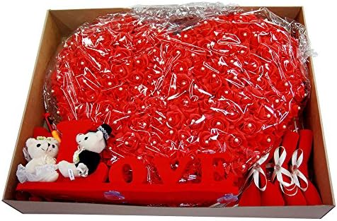 luvhunter Love Car Bow, Wedding Car Deco Set, Red