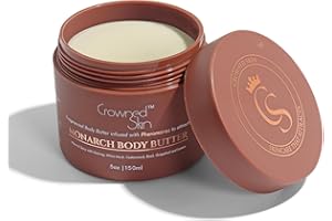 Crowned Skin Monarch Cologned Body Butter | Spicy and Bold Scent | Blended with White Musk & Cedarwood | Infused with Organic Shea & Mango Butters | Moisturizing Formula with All-Day Fragrance | 5oz