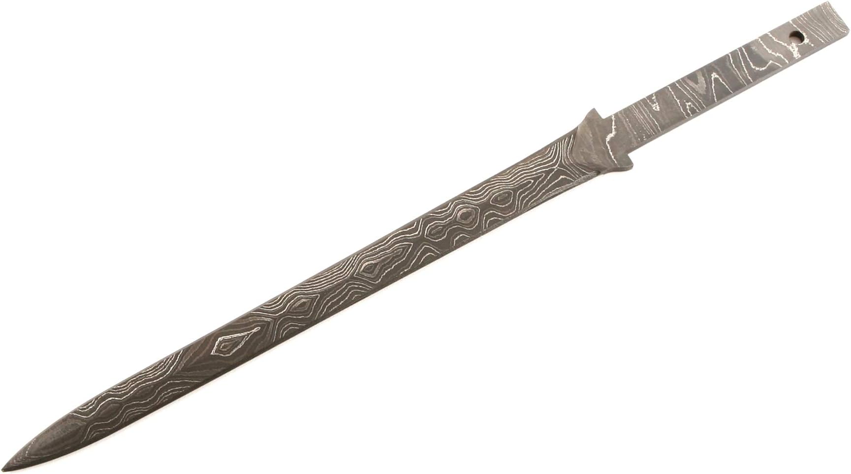 KnifeKits - CEO Rapier - (Damascus) - Full Tang Knife Kit - Spear Point - Blade Only