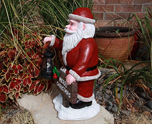 image for Atlantic Collectibles Merry Christmas Santa Claus Decorative Statue W/