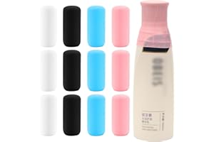 Anglecai 12 Pack Elastic Sleeves for Leak Proofing Travel, Silicone Leak Proof Sleeves for Travel Container in Luggage, Reusable Leak Proof Locks for Standard and Travel Size Toiletries (12P)