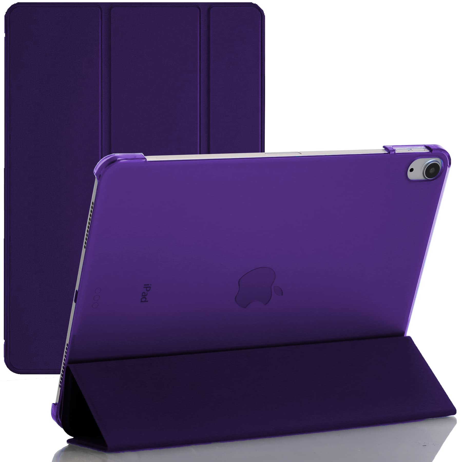 Smart Case For Apple iPad Air 4 Released 2020 and For Apple iPad Air 5 Released 2022 Size 10.9'' and Only For Model Numbers A2316, A2324, A2072, A2325, A2588, A2589, A2591 (Purple)