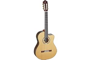 Ortega Guitars 6 String Performer Series Solid Top Medium Neck Acoustic-Electric Nylon Classical Guitar w/Bag, Right (RCE159MN)