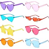 8/16/24 Mixed Style Rimless Sunglasses Colored Party Glasses Rimless Bachelor Photoshoot Costume Accessories